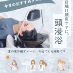 磐田市の美容院フェイスの頭浸浴・夏のUVダメージケア