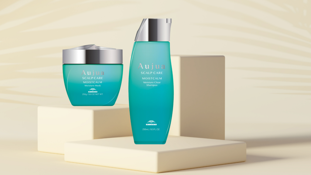 画像①： 磐田市の美容室フェイスで全施術に使用している医薬部外品シャンプー「オージュア モイストカーム」